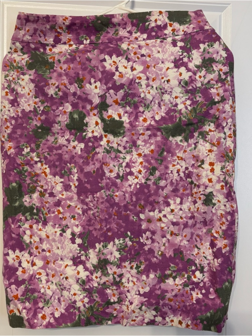 J. Crew Purple Floral Pencil Skirt Size 2